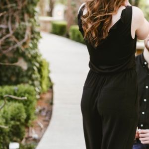 Black Jumpsuit w Ruffle back